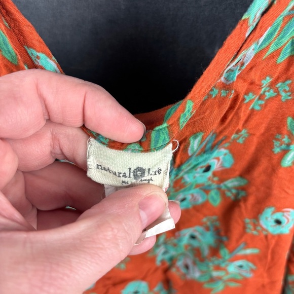 EUC NATURAL LIFE Women’s Boho Flowy Spaghetti Strap tank sz Large - Picture 4 of 8